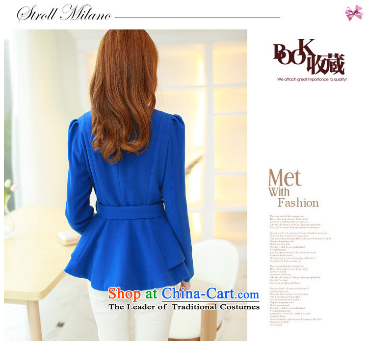 Yu ink dust autumn 2015 a new overnight for women Korean short, reverse collar is a zip cardigan coats jacket female U692 gross? blue S picture, prices, brand platters! The elections are supplied in the national character of distribution, so action, buy now enjoy more preferential! As soon as possible.