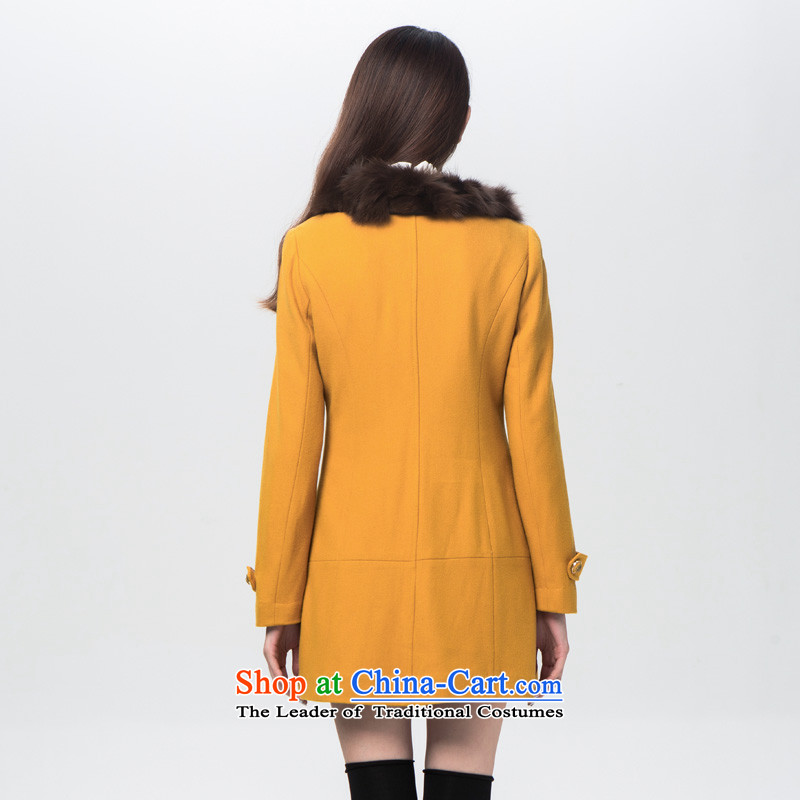 3 Color luxury warm for a selection of Gross Gross elegant pure colors? wild in long coat female red color three.... L/165/88A, shopping on the Internet