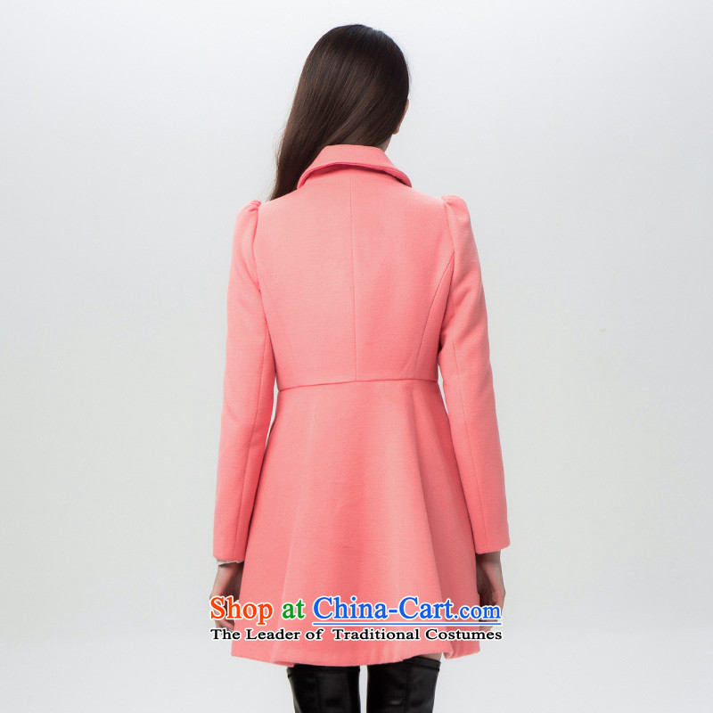 Three new multimedia 2015 winter clothing simple single row detained elegant pure colors in the sleek and versatile plush coat female light green L/165/88a,? 3 color , , , shopping on the Internet