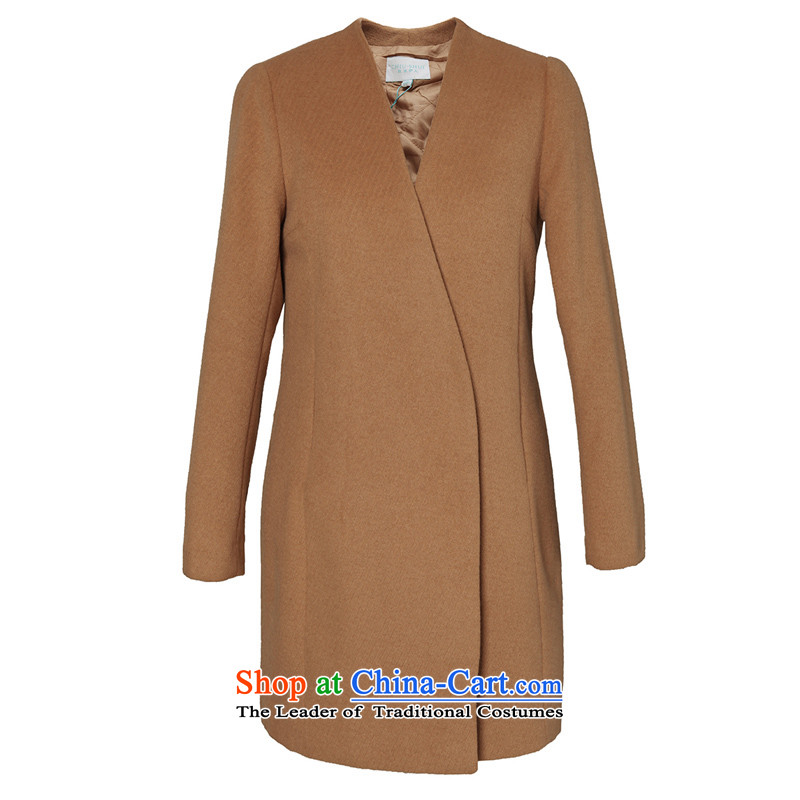Chaplain who female Korean Solid Color Wild Side Marker-clip cotton wool coat 1344S122019? brown beige 170/XL, chaplain who has been pressed shopping on the Internet
