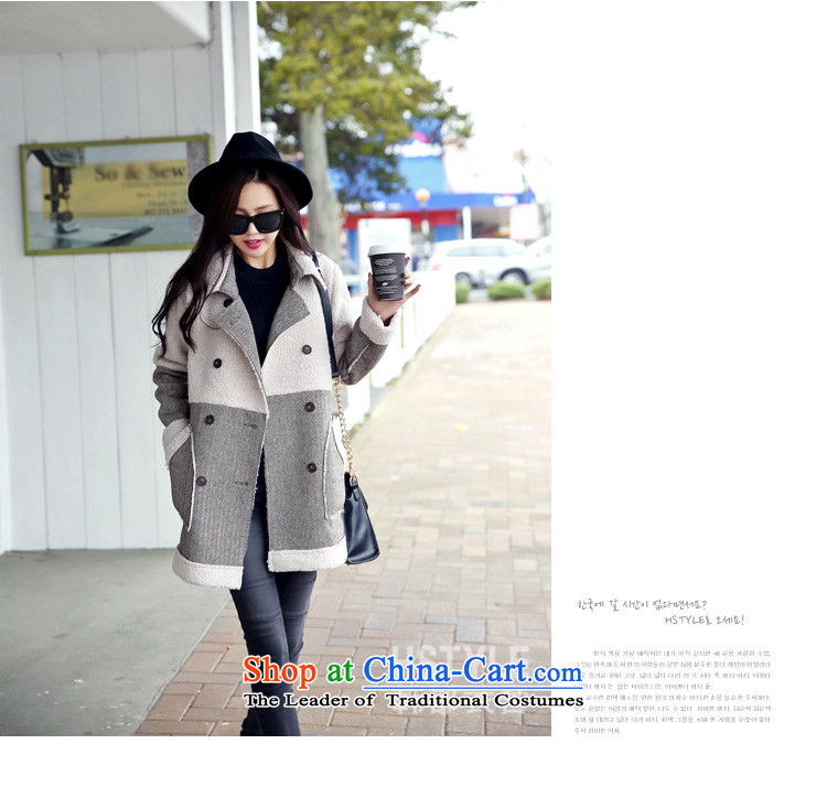 Korea has the Korean version of the Dag Hammarskjöld yi 2015 winter clothing new for women in the stitching long hair?6 m white jacket NJ3242 L picture, prices, brand platters! The elections are supplied in the national character of distribution, so action, buy now enjoy more preferential! As soon as possible.
