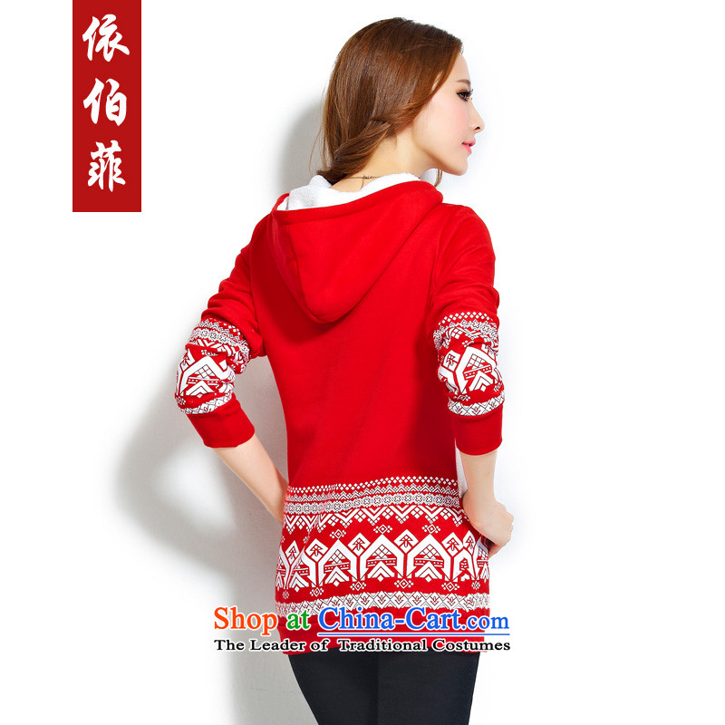 In accordance with the 2015 autumn perfect for the new version of the greater number of Korean women's stamp Sorok. long shot down thick students sweater , L, in accordance with the bogey Y222 Red (yibofei) , , , shopping on the Internet