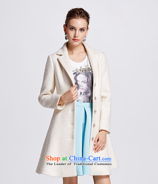 Chaplain who pure color wild temperament gentlewoman Sau San video thin coat long coat  165/L white pictures of the 644112158, prices, brand platters! The elections are supplied in the national character of distribution, so action, buy now enjoy more preferential! As soon as possible.