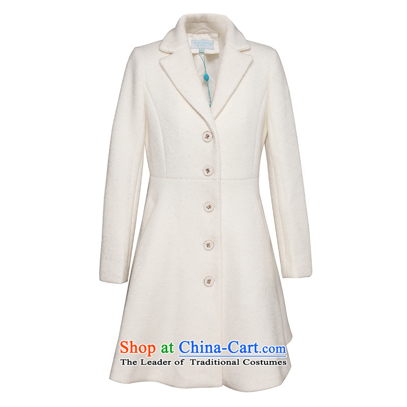 Chaplain who pure color wild temperament gentlewoman Sau San video thin coat long coat the white 165/L, 644112158 chaplain who has been pressed shopping on the Internet
