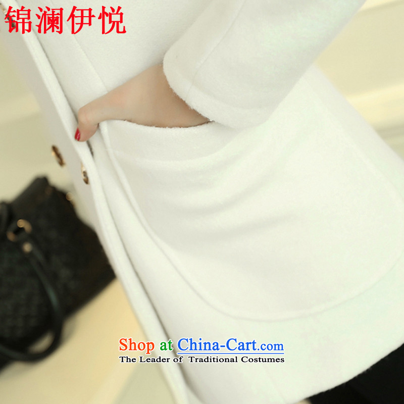 The world of Kam won the British Yuet-double-Sau San video thin temperament elegant suit coats m White winter wind jacket women small-Korean version of the new shanshan the same model to white , Kam World of Yue , , , shopping on the Internet