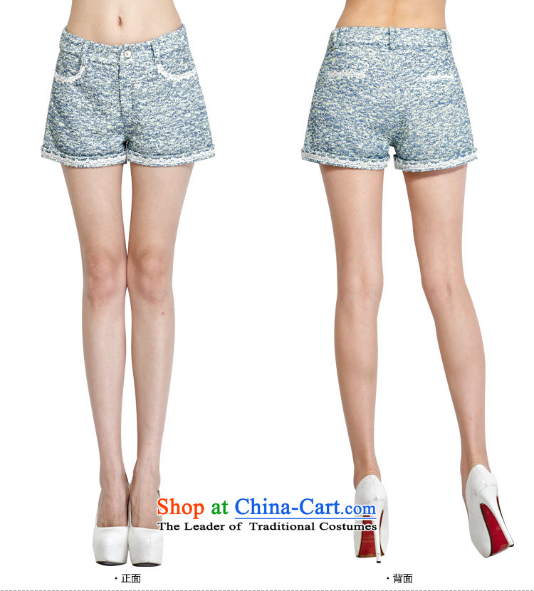 As provided for large female thick MM autumn and winter new western thick sister video thin large volume of knitted small shorts 2270 blue flowers 2XL Photo, prices, brand platters! The elections are supplied in the national character of distribution, so action, buy now enjoy more preferential! As soon as possible.