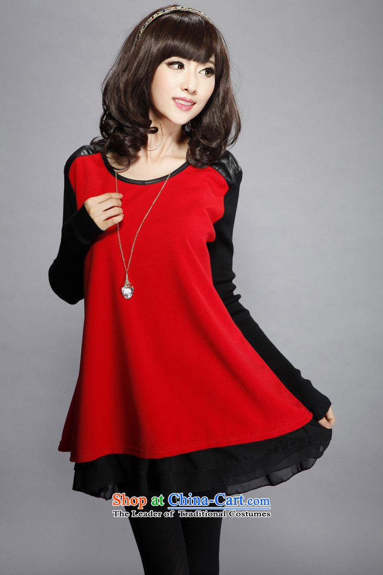 The first new paragraph 2015 fall short Korean large relaxd dress thick sister dresses red XL Photo, prices, brand platters! The elections are supplied in the national character of distribution, so action, buy now enjoy more preferential! As soon as possible.