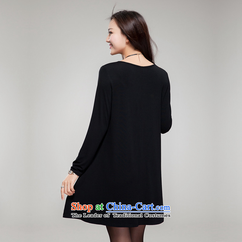 The interpolator auspicious 2015 XL women with new expertise autumn MM THIN knocked color graphics stitching retro stamp ironing drilling very casual dress SM25 3XL(170 catty-190 catty black) interpolator through auspicious shopping on the Internet has been pressed.