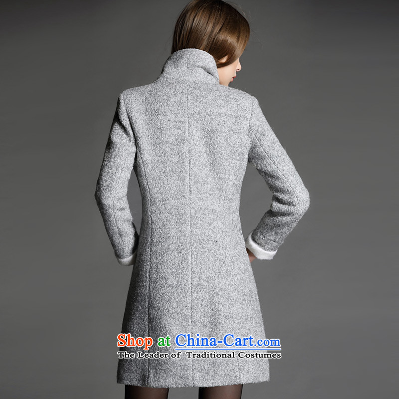 Zk Western women 2015 Fall/Winter Collections of new small-wind jacket girl in gross? long wool a wool coat coats carbon M,zk,,,? Online Shopping