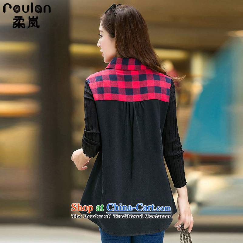 Sophie sponsors to intensify the thick MM Korean Code women 2015 autumn and winter for women new video segments of the shirt 5XL THIN RED 4XL, 3739th Sophie sponsors (ROULAN) , , , shopping on the Internet