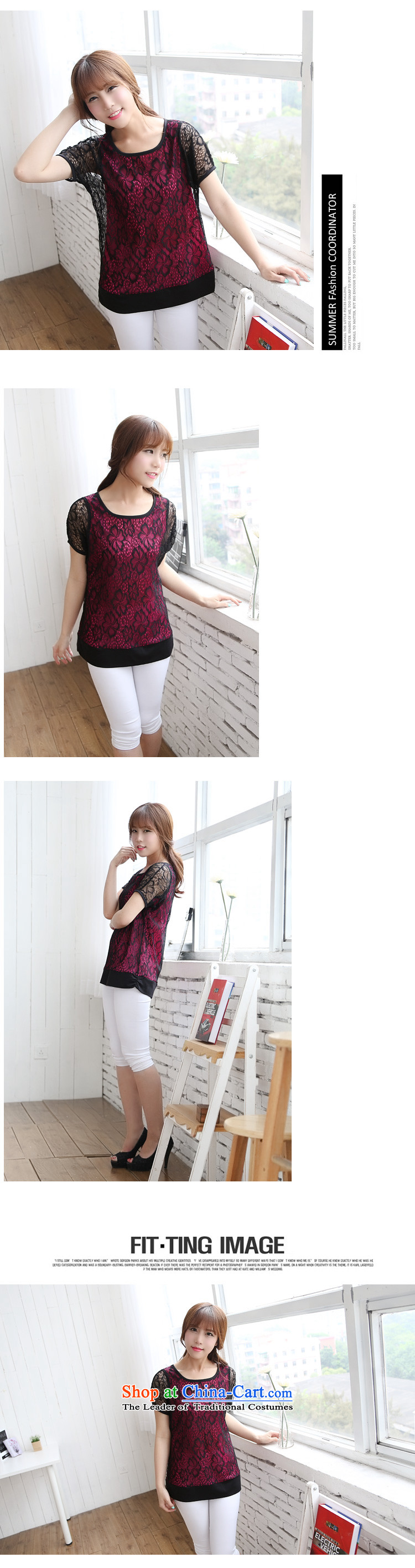 For a limited time (Stock Code: Intensify female thick mm summer new 2014 round-neck collar lace video thin coat 6723 t-shirts dark red 2XL Photo, prices, brand platters! The elections are supplied in the national character of distribution, so action, buy now enjoy more preferential! As soon as possible.