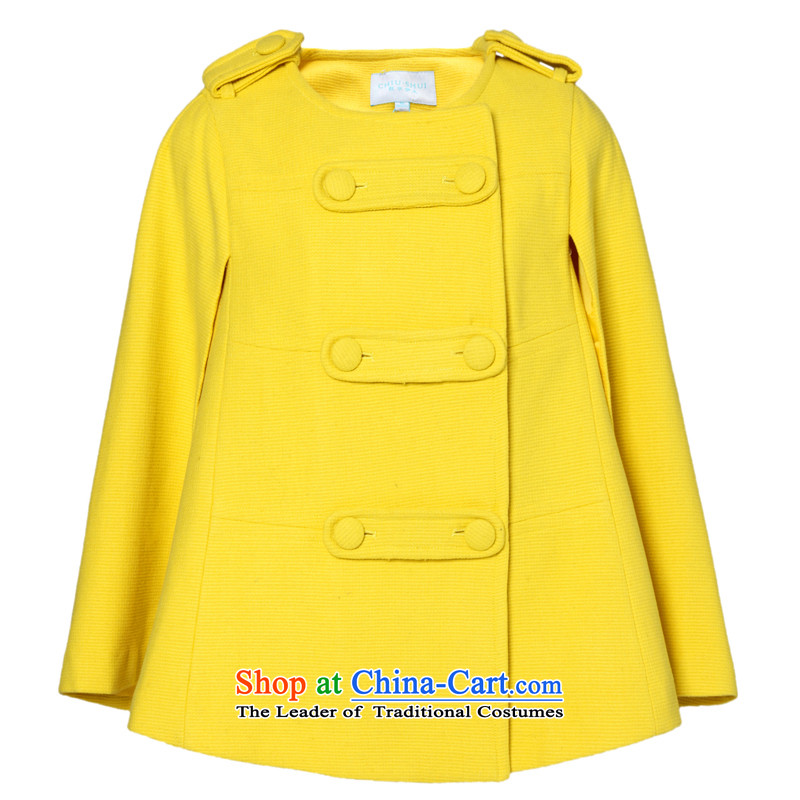 Chaplain who winter clothing new women won coin decorated in pure colors version wild coats  1341S120004 YELLOW 170/XL, chaplain who has been pressed shopping on the Internet