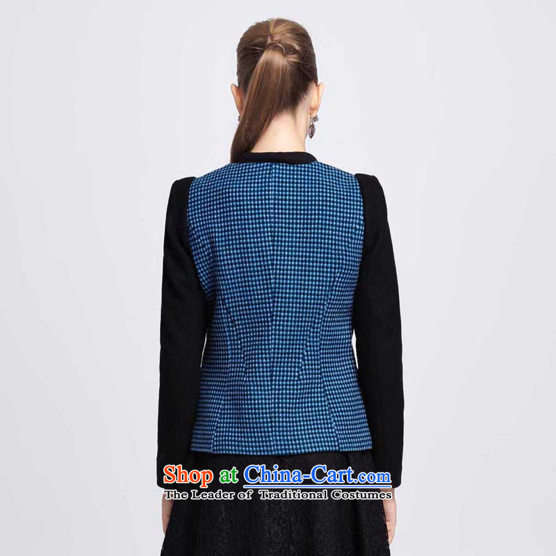 Chaplain who winter clothing new women's stylish stitching long-sleeved jacket coat 1341S120039 gross?  175/XXL, blue/ The Mai-Mai shopping on the Internet has been pressed.