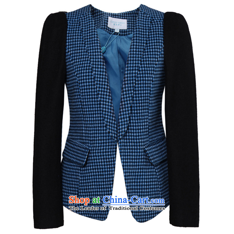 Chaplain who winter clothing new women's stylish stitching long-sleeved jacket coat 1341S120039 gross?  175/XXL, blue/ The Mai-Mai shopping on the Internet has been pressed.