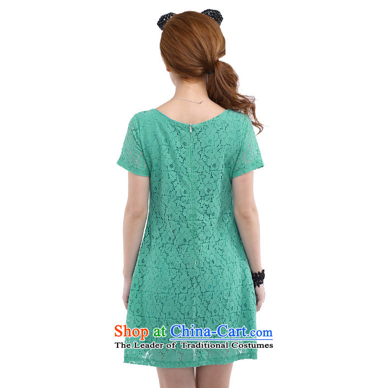 The latte macchiato, Shani to increase women's summer code won 200 catties thick, Hin thin, thick sister lace dresses 6220 Green 6XL limited time, Shani Flower (D'oro) sogni shopping on the Internet has been pressed.