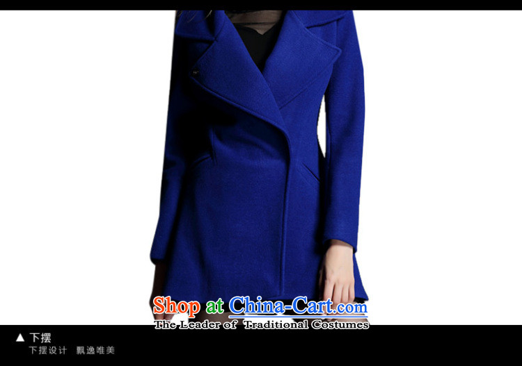 The autumn and winter zk2015 new gross girls jacket? Long Small incense wind gross coats female)?? a wool coat color blue M picture, prices, brand platters! The elections are supplied in the national character of distribution, so action, buy now enjoy more preferential! As soon as possible.