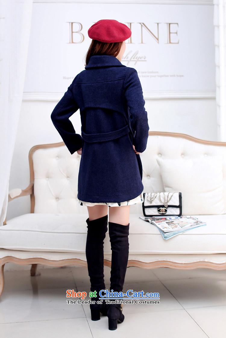 Miyamiya counters female Korean style woolen coat autumn and winter in long hair? female jacket wool light blue L pictures?, prices, brand platters! The elections are supplied in the national character of distribution, so action, buy now enjoy more preferential! As soon as possible.