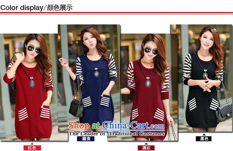 Flower-taek Man Yi 2015 autumn and winter large female Korean version of Knitted Shirt, forming the relaxd fit sweater dresses V8936 autumn and winter, wine red  XXL picture, prices, brand platters! The elections are supplied in the national character of distribution, so action, buy now enjoy more preferential! As soon as possible.