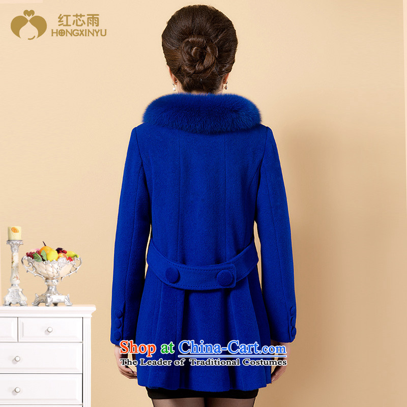 Red-woo 2014 gross cashmere overcoat girls jacket? a winter clothing genuine new long wool Sau San, Connie C.o.d. Korean Fox gross for 09 blue -red rain XL, , , , shopping on the Internet