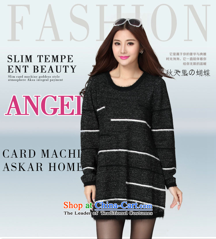 Package for larger women's mail sweater Cheongsams Korean autumn and winter new minimalist round-neck collar long-sleeved loose, dresses, forming the color plane leisure knitted dress thick mm blue will fit 130-180 catty picture, prices, brand platters! The elections are supplied in the national character of distribution, so action, buy now enjoy more preferential! As soon as possible.