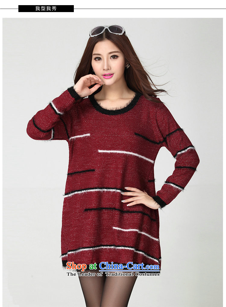 Package for larger women's mail sweater Cheongsams Korean autumn and winter new minimalist round-neck collar long-sleeved loose, dresses, forming the color plane leisure knitted dress thick mm blue will fit 130-180 catty picture, prices, brand platters! The elections are supplied in the national character of distribution, so action, buy now enjoy more preferential! As soon as possible.