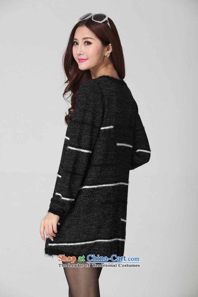 Package for larger women's mail sweater Cheongsams Korean autumn and winter new minimalist round-neck collar long-sleeved loose, dresses, forming the color plane leisure knitted dress thick mm blue will fit 130-180 catty picture, prices, brand platters! The elections are supplied in the national character of distribution, so action, buy now enjoy more preferential! As soon as possible.