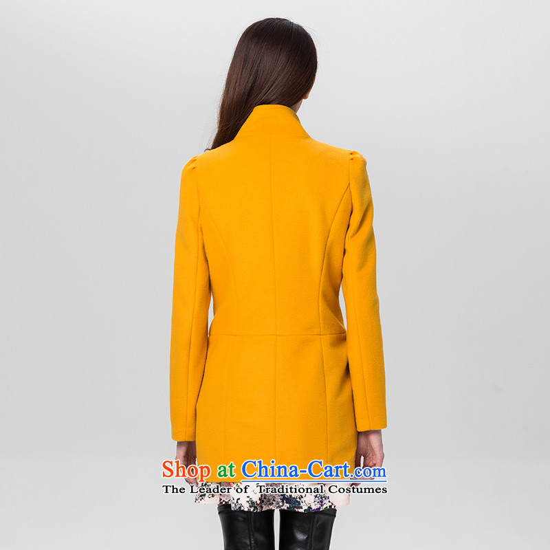3 Color Classic double-style small elegant collar pure colors in the wild long coat female red color three.... XL/170/92A, shopping on the Internet