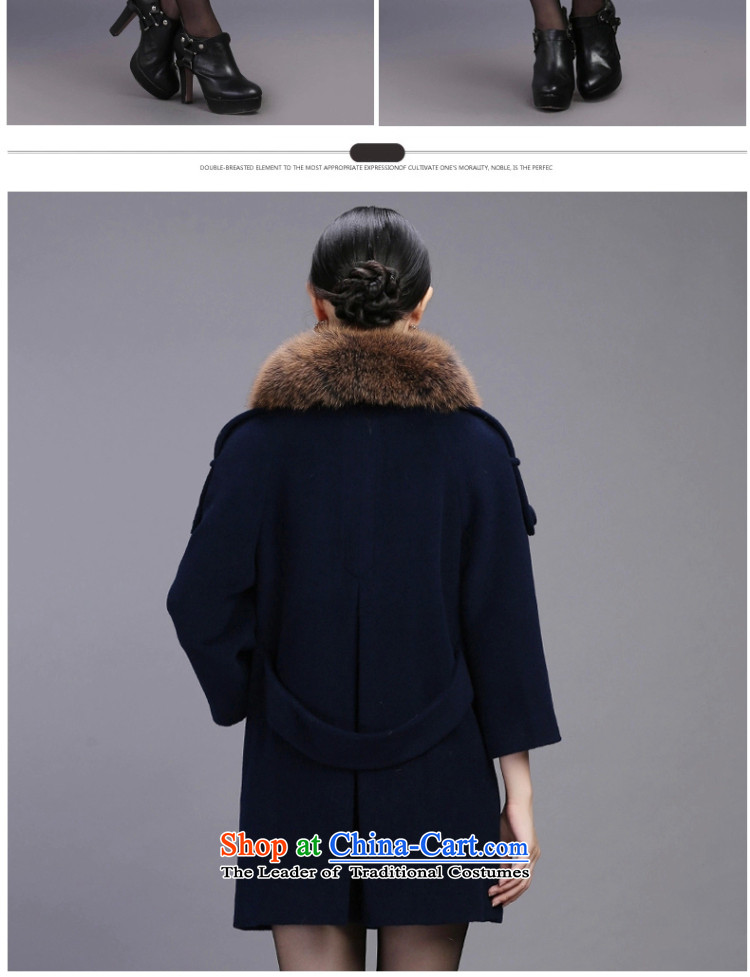 Ancient Andean women's 2015 new winter wool a gross Neck Jacket in long big coats, wool velvet navy blue XXXL picture, prices, brand platters! The elections are supplied in the national character of distribution, so action, buy now enjoy more preferential! As soon as possible.