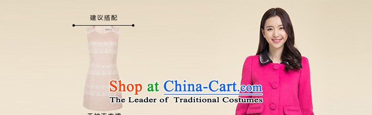 Tri-color small stylish collision can be removed from the roll collar sweet under niba gross? plum Xl/170/92a female coats picture, prices, brand platters! The elections are supplied in the national character of distribution, so action, buy now enjoy more preferential! As soon as possible.
