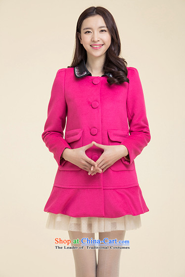Tri-color small stylish collision can be removed from the roll collar sweet under niba gross? plum Xl/170/92a female coats picture, prices, brand platters! The elections are supplied in the national character of distribution, so action, buy now enjoy more preferential! As soon as possible.