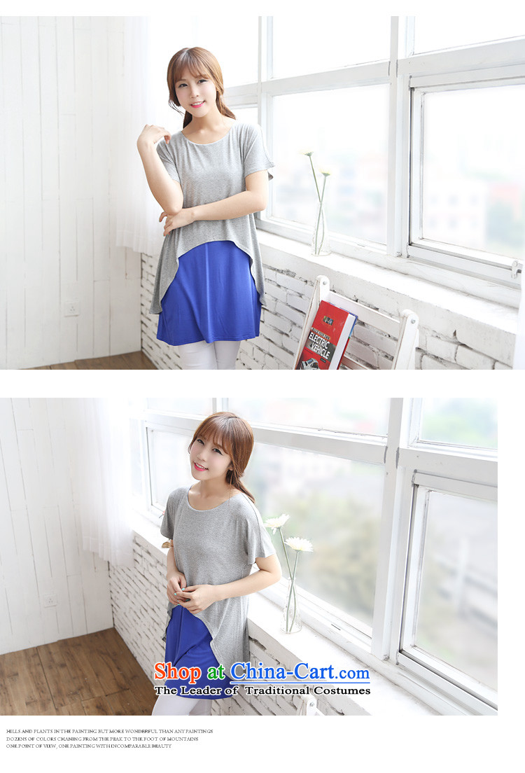 Xl female thick mm Summer 2014 Korean version of the new long short-sleeved T-shirt thin graphics loose coat 6702 Light Gray 3XL picture, prices, brand platters! The elections are supplied in the national character of distribution, so action, buy now enjoy more preferential! As soon as possible.