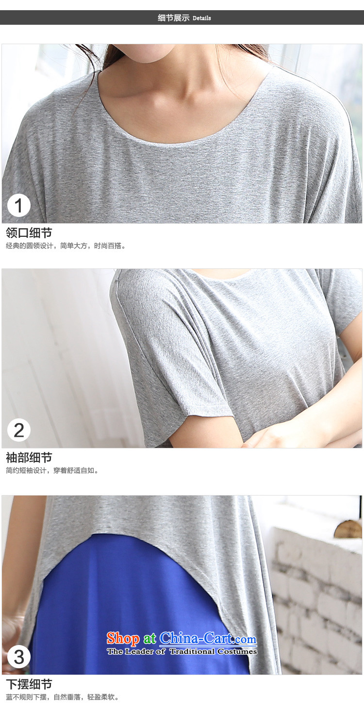 Xl female thick mm Summer 2014 Korean version of the new long short-sleeved T-shirt thin graphics loose coat 6702 Light Gray 3XL picture, prices, brand platters! The elections are supplied in the national character of distribution, so action, buy now enjoy more preferential! As soon as possible.