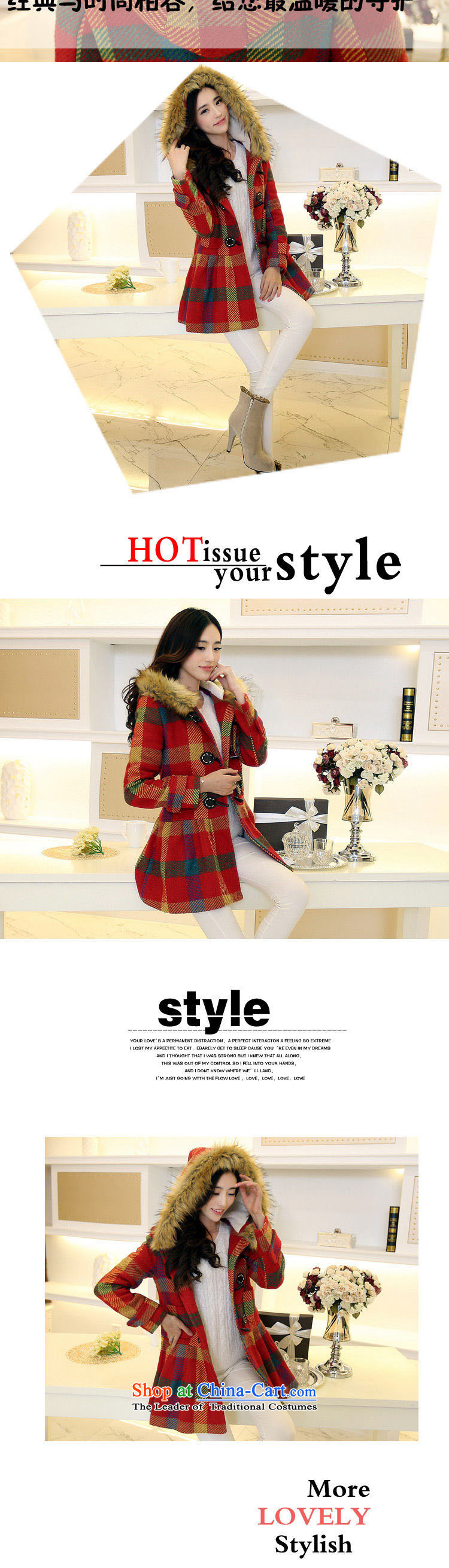 Temperature, 2015 autumn and winter for women in Korean long hair? latticed jacket Korea loose hair for a wool coat female picture color original better quality pictures M/, prices, brand platters! The elections are supplied in the national character of distribution, so action, buy now enjoy more preferential! As soon as possible.