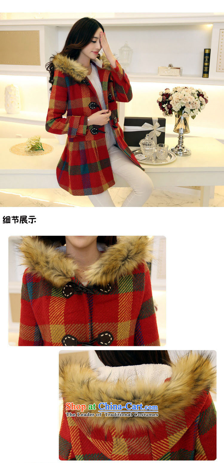 Temperature, 2015 autumn and winter for women in Korean long hair? latticed jacket Korea loose hair for a wool coat female picture color original better quality pictures M/, prices, brand platters! The elections are supplied in the national character of distribution, so action, buy now enjoy more preferential! As soon as possible.