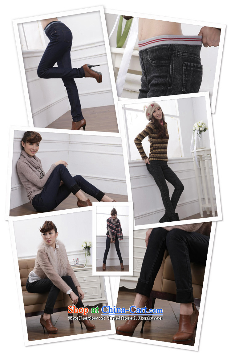 Zz&ff autumn and winter new plus extra thick jeans female elasticated lint-free waist skinny legs pencil trousers graphics to increase women's code thick MM Korean black with gray snowflake plus lint-free pictures, prices, XXXXXL brand platters! The elections are supplied in the national character of distribution, so action, buy now enjoy more preferential! As soon as possible.