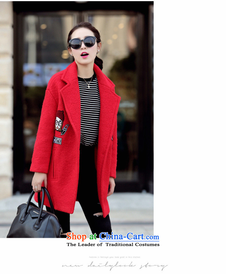 Ms Audrey EU's 2015 romantic Connie autumn and winter load new products Korean female thick wool coat women so casual jacket RED M picture, prices, brand platters! The elections are supplied in the national character of distribution, so action, buy now enjoy more preferential! As soon as possible.