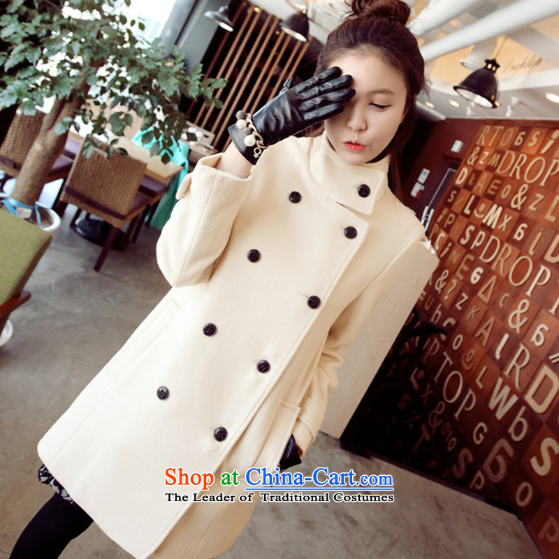 The original days Sang-mi winter version won thin hair? coats female double-long hair.?? coats, jacket for the solid color temperament, A35 m apricot M former Sang-mi , , , shopping on the Internet