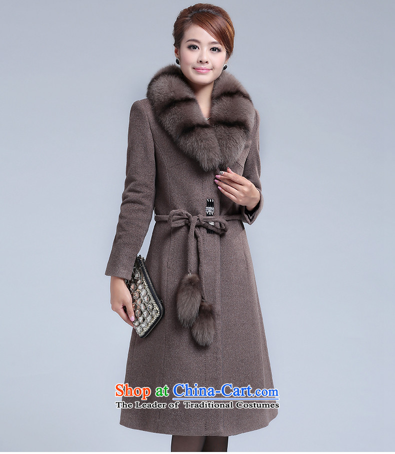 Ancient Andean imported large fox gross for XL Graphics thin High wool Sau San lint-free woolen coat female jacket long jacket coat for women and color pictures, prices, XXXL brand platters! The elections are supplied in the national character of distribution, so action, buy now enjoy more preferential! As soon as possible.