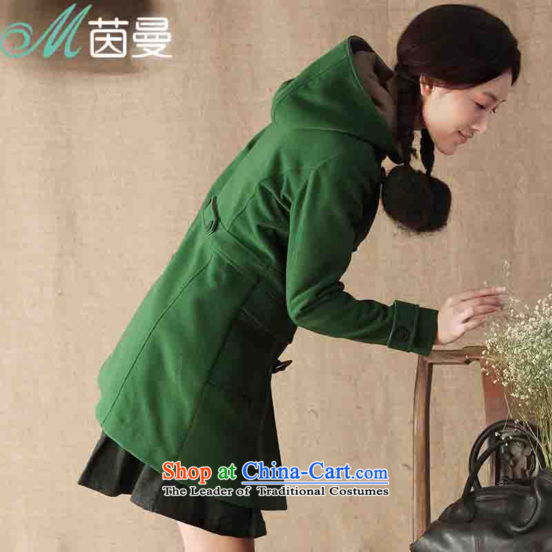 Athena Chu Cayman 2014 new) long cap Gross Gross Jacket coat it? [8343200281 female health green , L, Athena Chu (INMAN, DIRECTOR) , , , shopping on the Internet
