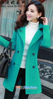 Ms Audrey EU's 2015 romantic Connie autumn and winter new for women Korean citizenry Sau San video thin hair? coats that long hair color green jacket? M picture, prices, brand platters! The elections are supplied in the national character of distribution, so action, buy now enjoy more preferential! As soon as possible.