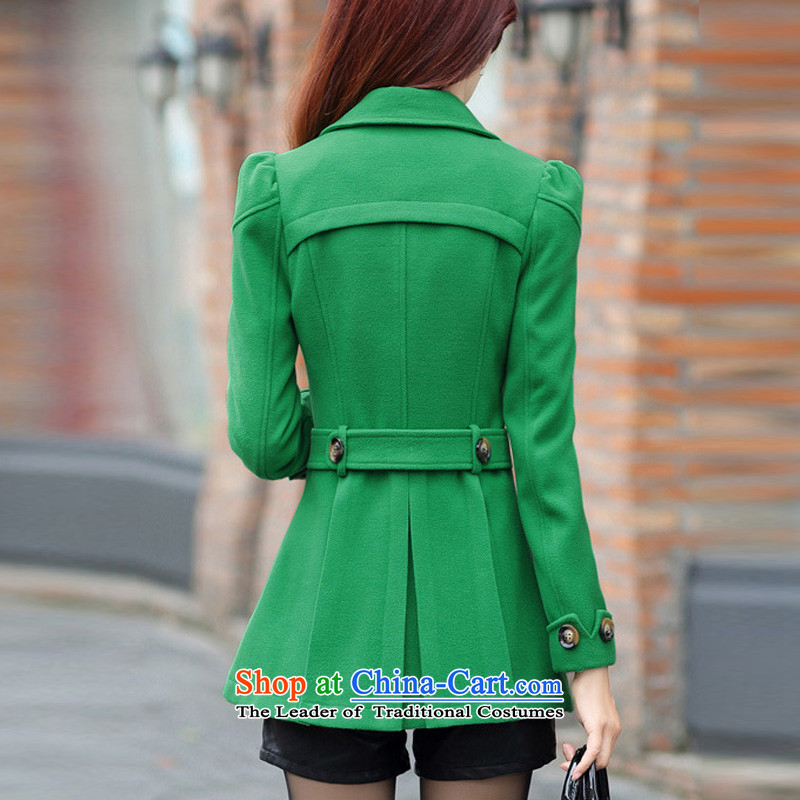Ms Audrey EU's 2015 romantic Connie autumn and winter new for women Korean citizenry Sau San video thin hair? coats that long hair color green jacket? M romantic Connie Na (LANGNIMANWEINA Ms Audrey Eu) , , , shopping on the Internet