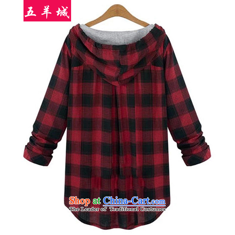 Five Rams City to xl women fall jackets thick relaxd casual shirts grid sister who thick women shirt thick mm light jacket coat cardigan 822 red checkered 4XL, Five Rams City shopping on the Internet has been pressed.