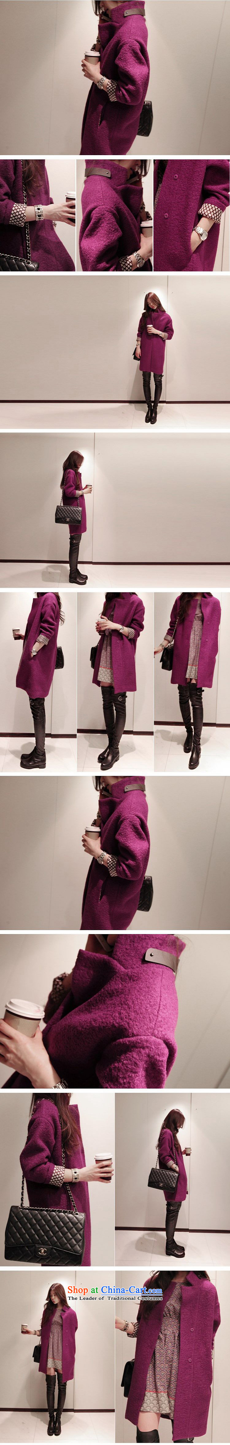 Also known 2015 autumn and winter female new Korean loose fit a wool coat female fashion, long dark jacket T9055 deduction of wool? S recommendations 85-105 purple catty picture, prices, brand platters! The elections are supplied in the national character of distribution, so action, buy now enjoy more preferential! As soon as possible.