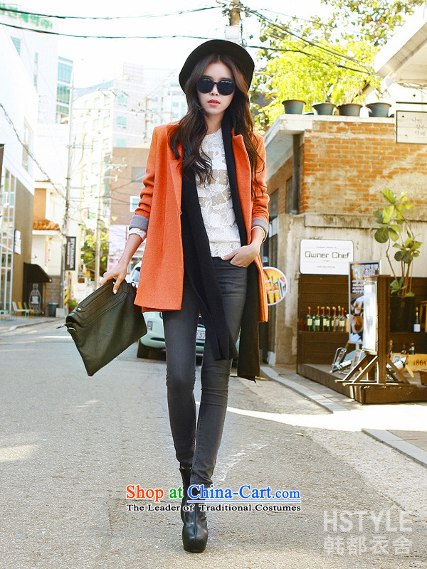 Korea has the Korean version of the Dag Hammarskjöld yi 2015 winter clothing new for women and a mock-neck stitching graphics thin coat JH3500 gross? restaurant red-orange L picture, prices, brand platters! The elections are supplied in the national character of distribution, so action, buy now enjoy more preferential! As soon as possible.