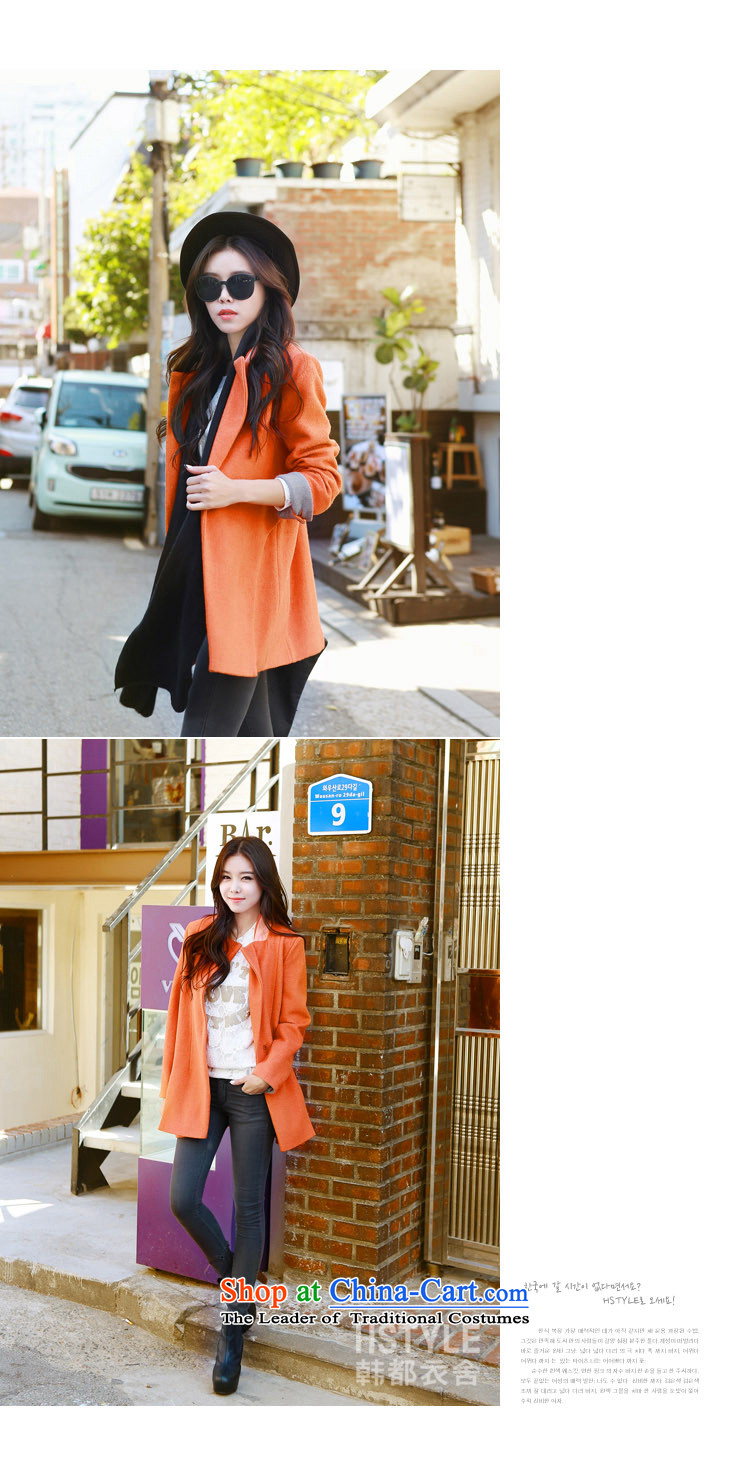 Korea has the Korean version of the Dag Hammarskjöld yi 2015 winter clothing new for women and a mock-neck stitching graphics thin coat JH3500 gross? restaurant red-orange L picture, prices, brand platters! The elections are supplied in the national character of distribution, so action, buy now enjoy more preferential! As soon as possible.