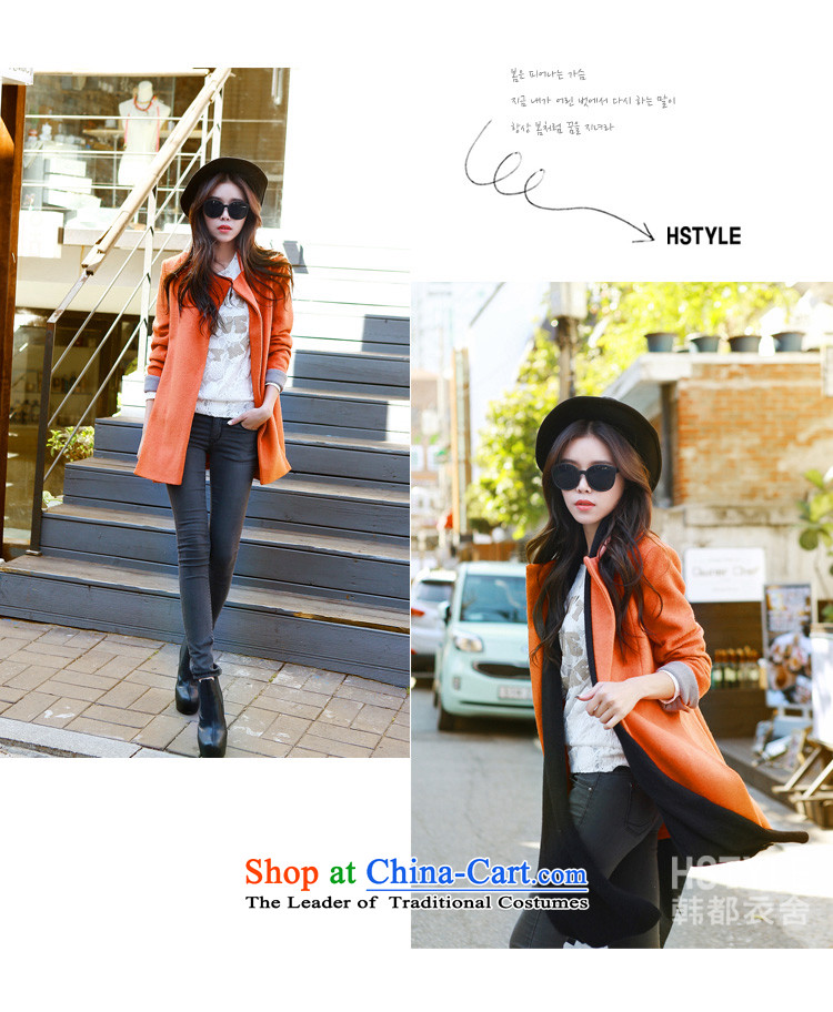 Korea has the Korean version of the Dag Hammarskjöld yi 2015 winter clothing new for women and a mock-neck stitching graphics thin coat JH3500 gross? restaurant red-orange L picture, prices, brand platters! The elections are supplied in the national character of distribution, so action, buy now enjoy more preferential! As soon as possible.