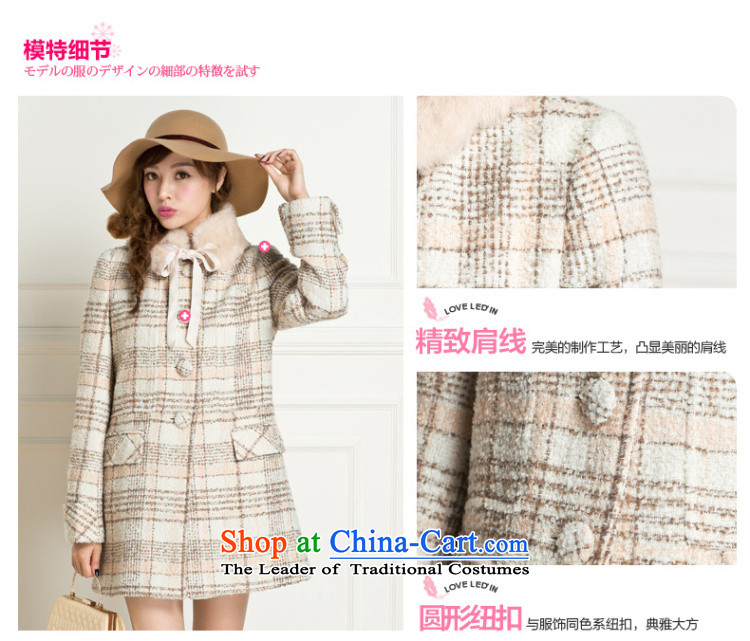 Lok-machi 2015 winter clothing new date of female plaid tether rabbit hair for coats C1AA34203 copper-colored M pictures, prices, brand platters! The elections are supplied in the national character of distribution, so action, buy now enjoy more preferential! As soon as possible.