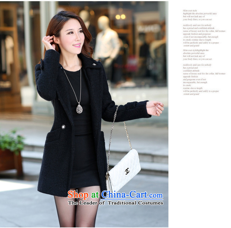 The autumn and winter aimoonsa2015 new for women Korean Sau San double-medium to long term Gross Gross? coats jacket? female lapel a wool coat Black XL Photo, prices, brand platters! The elections are supplied in the national character of distribution, so action, buy now enjoy more preferential! As soon as possible.