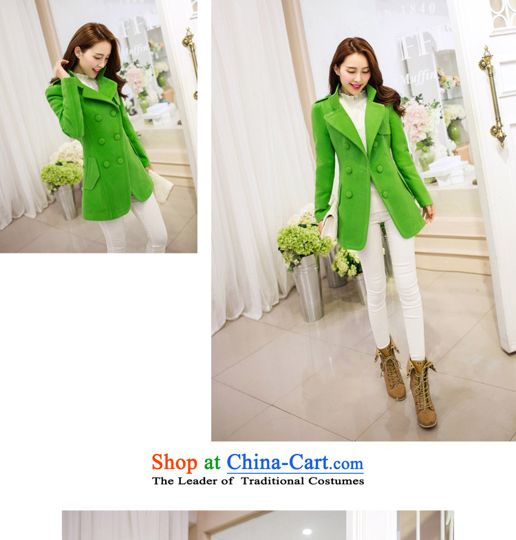 Michelle Gellar of gross? 2014 Autumn load female Coat new Korean fashion ladies Sau San OL temperament in thin long graphics)? sub-jacket coat the green female M picture, prices, brand platters! The elections are supplied in the national character of distribution, so action, buy now enjoy more preferential! As soon as possible.