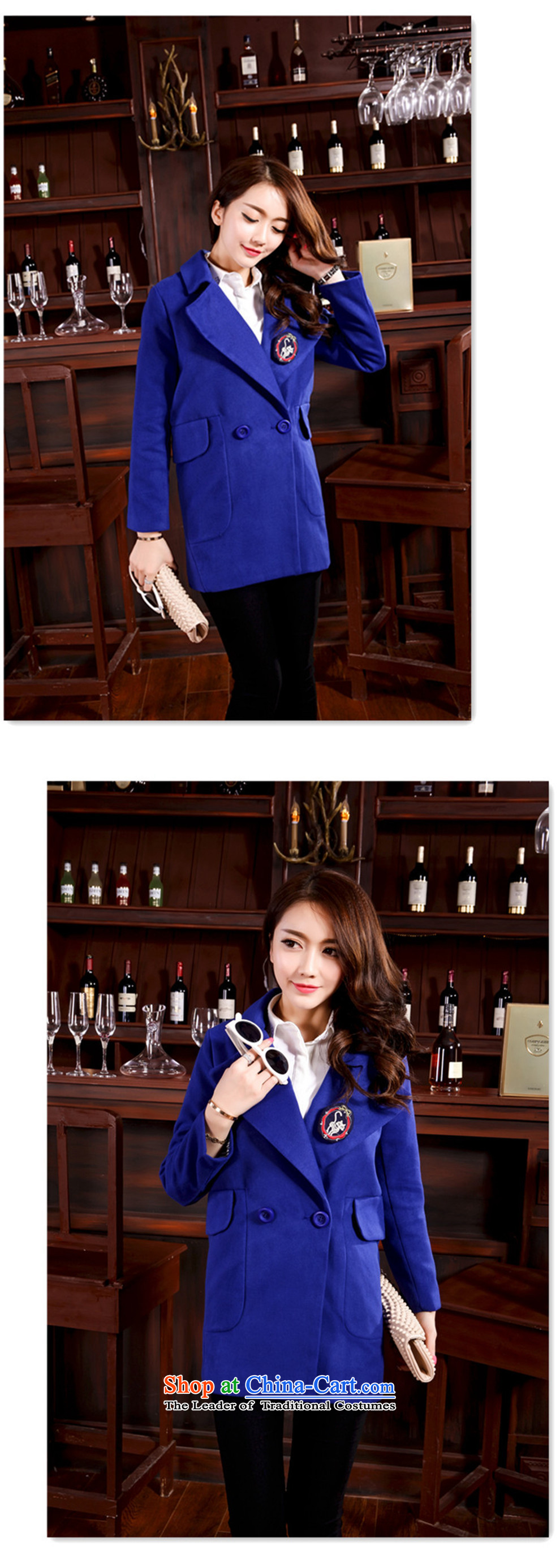Temperature, 2015 Fall/Winter Collections sweet temperament jacket Korean staples in the Pearl half long a wool coat female students jacket? gross lady blue S picture, prices, brand platters! The elections are supplied in the national character of distribution, so action, buy now enjoy more preferential! As soon as possible.